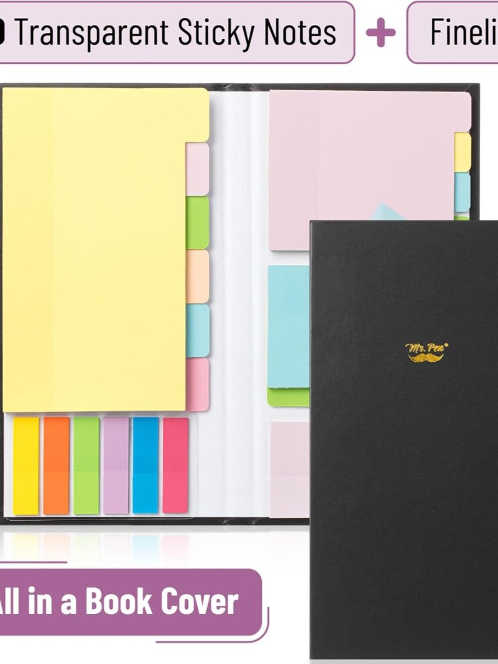 Transparent Sticky Notes Set, 380 Pack - Picture 5 of 7